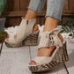🔥 Hot Sale 🔥Women's Tassel Open Toe Platform Wedge Sandals