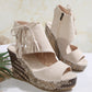 🔥 Hot Sale 🔥Women's Tassel Open Toe Platform Wedge Sandals