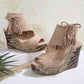 🔥 Hot Sale 🔥Women's Tassel Open Toe Platform Wedge Sandals
