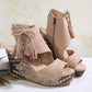 🔥 Hot Sale 🔥Women's Tassel Open Toe Platform Wedge Sandals