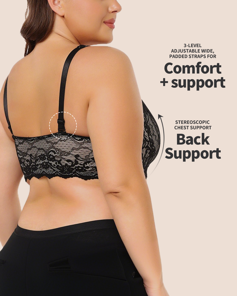 Women's 3D Support Front Closure Lace Lingerie
