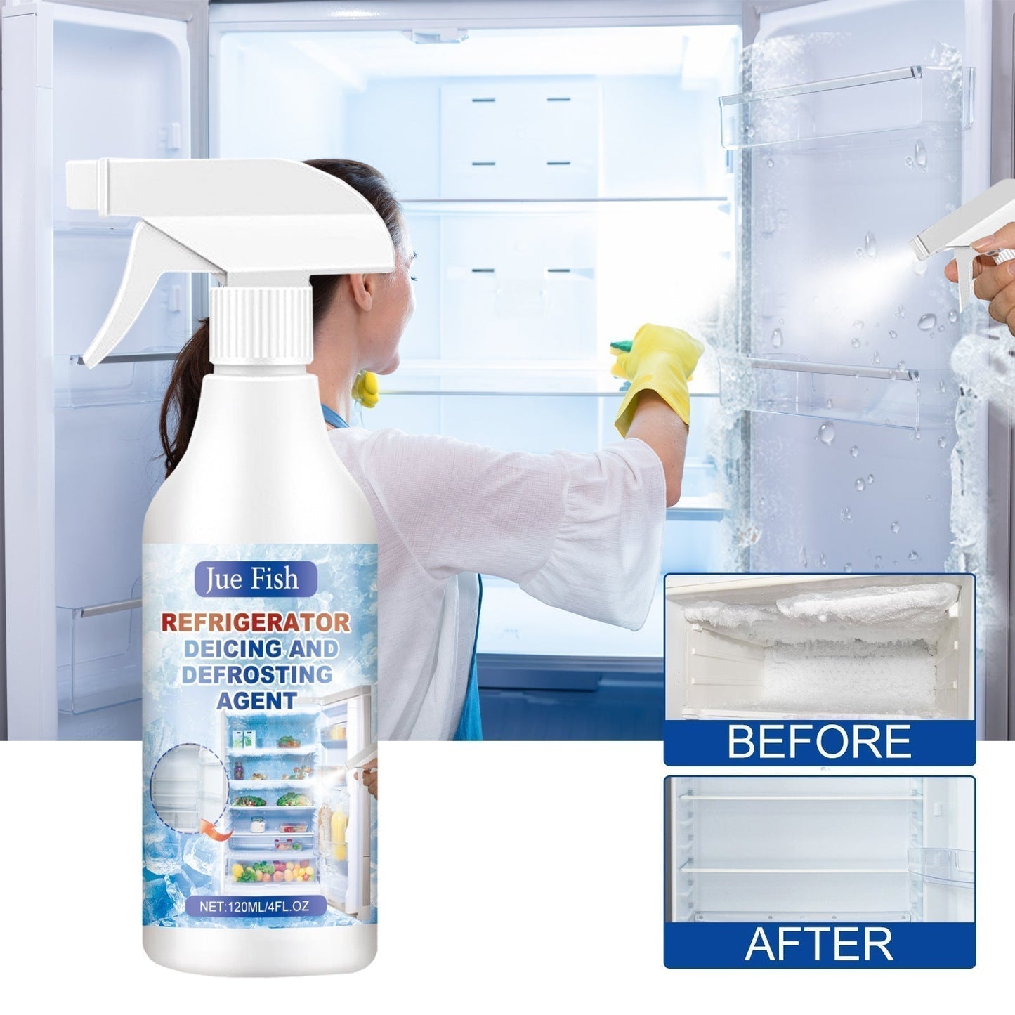 ❄️Limited-time 50% off🧊Defrosting Spray for Fridge Freezer🎁(With free spatula)