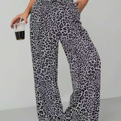 💖LAST DAY SALE 50% OFF💷Women's Summer Wide Leg Pants Flowy Drawstring Elastic Waist Trousers with Pockets