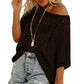 ✨Last Day Special Price £11.99!!💥⏰Womens Casual Short Sleeve Hollow Out Pullover Knit Tops