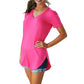 🔥Last Day 49% OFF💖Women's V-neck Short Sleeve Curved Hem Tee Top