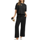 🌸Hot Sale 50% OFF💖Women’s Summer Oversized Wide Leg Crop Pants Two Piece Outfits Set