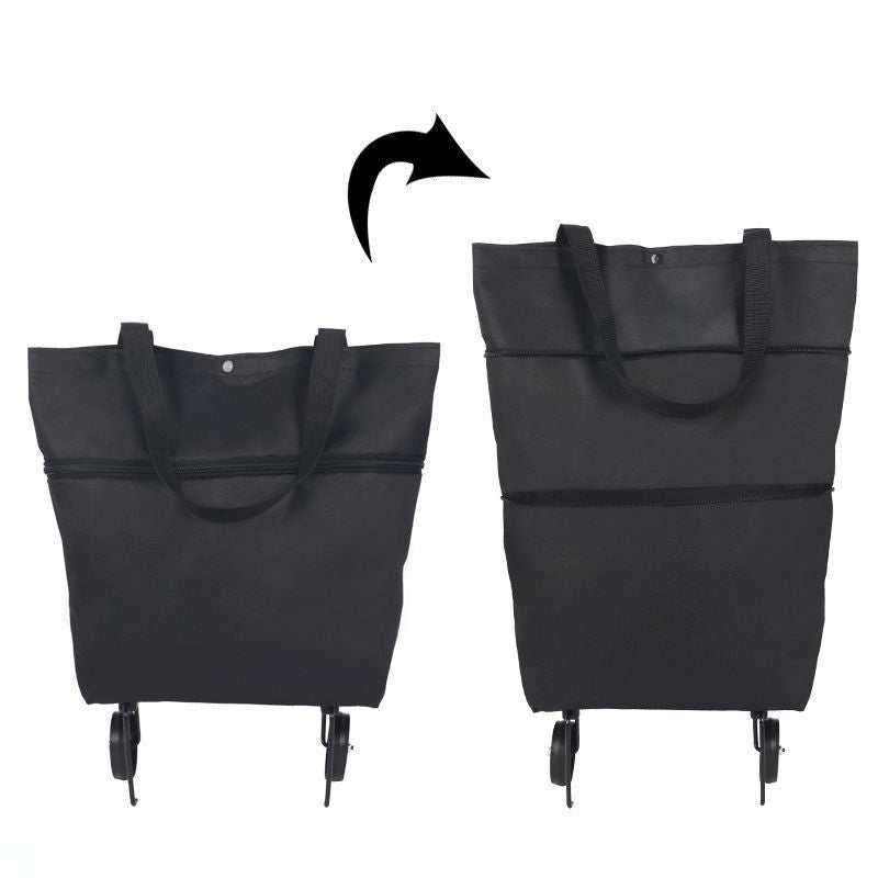 🔥Limited Offer ￡9.99!!⚡50K+ SOLD!🛍️2-in-1 Convertible shopping tote – hides wheels, holds 20kg, expands with zipper!