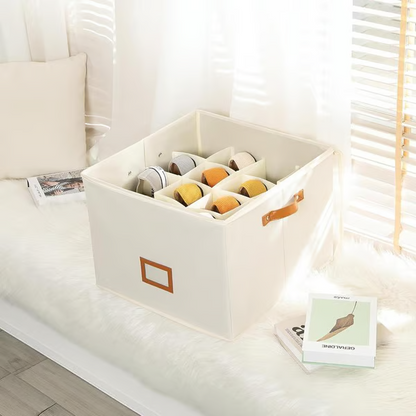 ⏰🔥LIMITED TIME 49% OFF! 👟 Fabric Shoe Organizer Storage Box – Foldable, Large Capacity, Dustproof & Breathable for Closet & Bedroom 🧺✨-UK