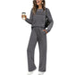 🔥LAST DAY SALE 70% OFF👍✨Women's Crew Neck Top & Drawstring Pants Short Set