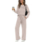 🔥LAST DAY SALE 70% OFF👍✨Women's Crew Neck Top & Drawstring Pants Short Set