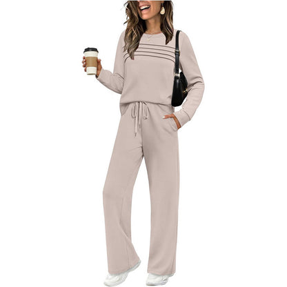 🔥LAST DAY SALE 70% OFF👍✨Women's Crew Neck Top & Drawstring Pants Short Set