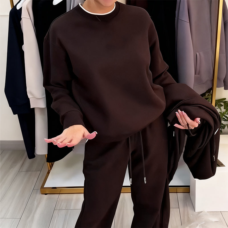 ⏳Time-Limited Special⏰Women's Fashion Round Neck Tops ＆ Pants 2-Piece Set