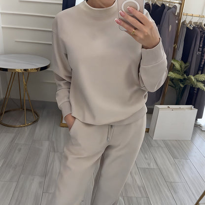 ⏳Time-Limited Special⏰Women's Fashion Round Neck Tops ＆ Pants 2-Piece Set