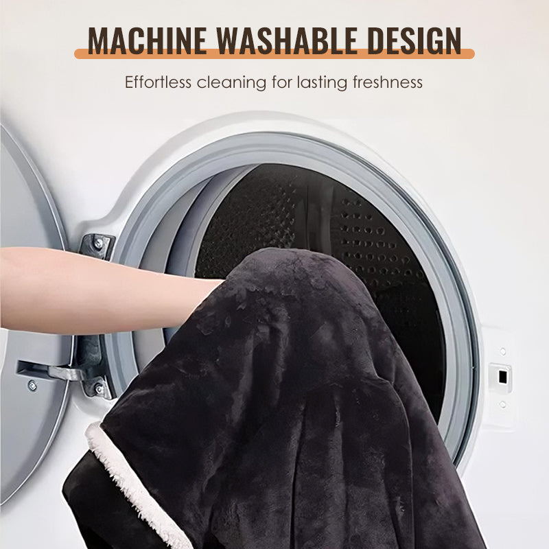Flannel Wearable Heated Blanket with Sleeves