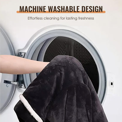 Flannel Wearable Heated Blanket with Sleeves