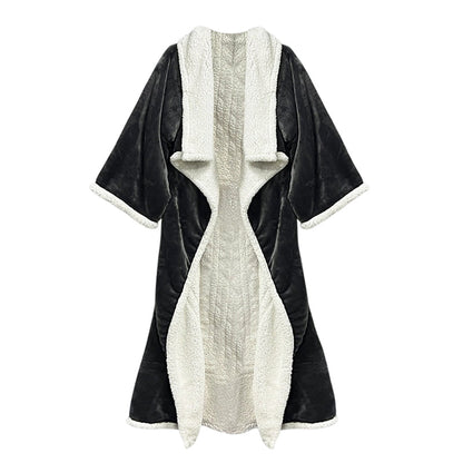 Flannel Wearable Heated Blanket with Sleeves