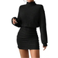 Women's Ruched Knit Bodycon Dress