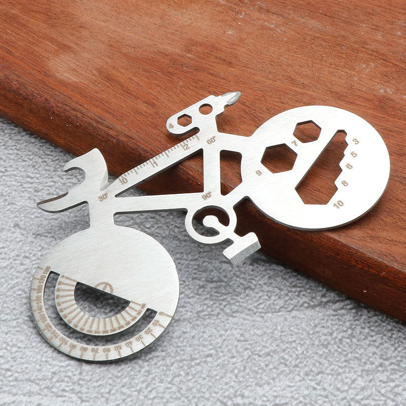 Portable Bicycle-Shaped Multi-Tool Card