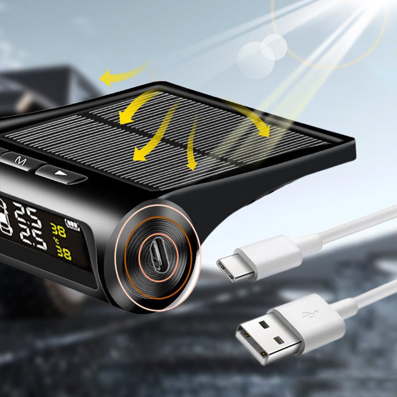 Solar Real-Time Four-Wheel Display Tire Pressure Monitor