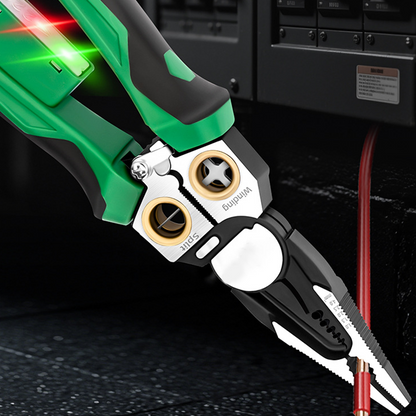 Multi-Functional Wire Stripper Scissors With Electrical Test