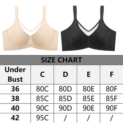 ⏳HOT SALE -BUY 1 GET 1 FREE !!!🖤Women's Elegant Sheer Full Coverage Underwire Non-padded Plus Size Bra