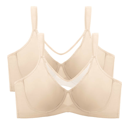 ⏳HOT SALE -BUY 1 GET 1 FREE !!!🖤Women's Elegant Sheer Full Coverage Underwire Non-padded Plus Size Bra