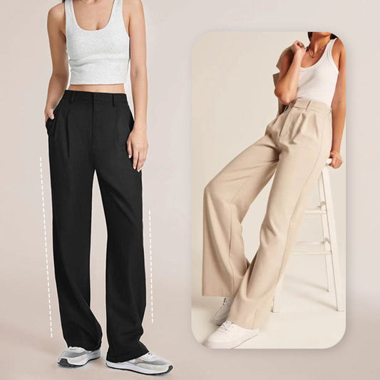 ⏳Last Day Sale 49% OFF🔥Women's Smart & Casual High Waisted Straight Leg Work Trousers👖