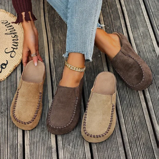 Women's Wide Closed-Toe Mule Slippers