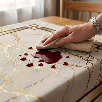 ⏳50% OFF⏰Waterproof Marble-Print Tablecloth