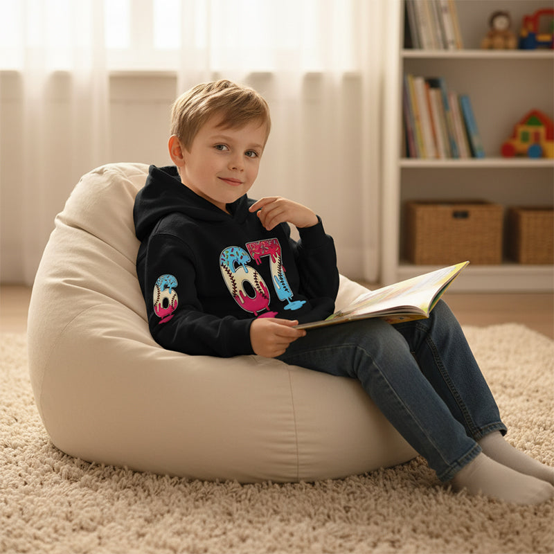 Kids' Funny 67 Meme Hooded Sweatshirt