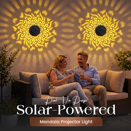 💡💓Surprise Price: Only £7.99!!🔥Solar-Powered Mandala Projector Light🎁🏠