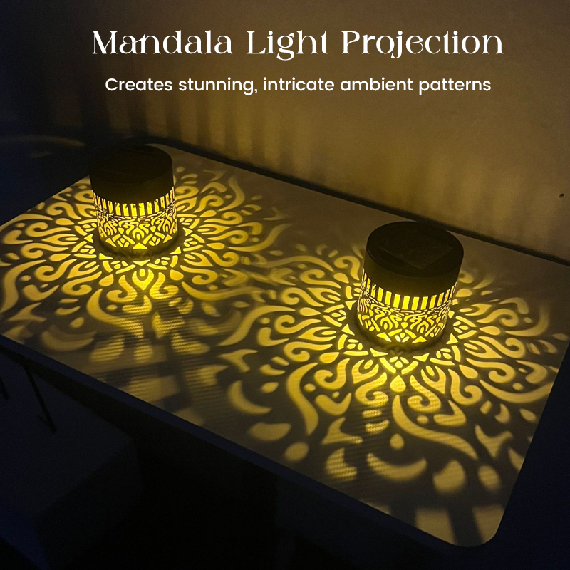 💡💓Surprise Price: Only £7.99!!🔥Solar-Powered Mandala Projector Light🎁🏠