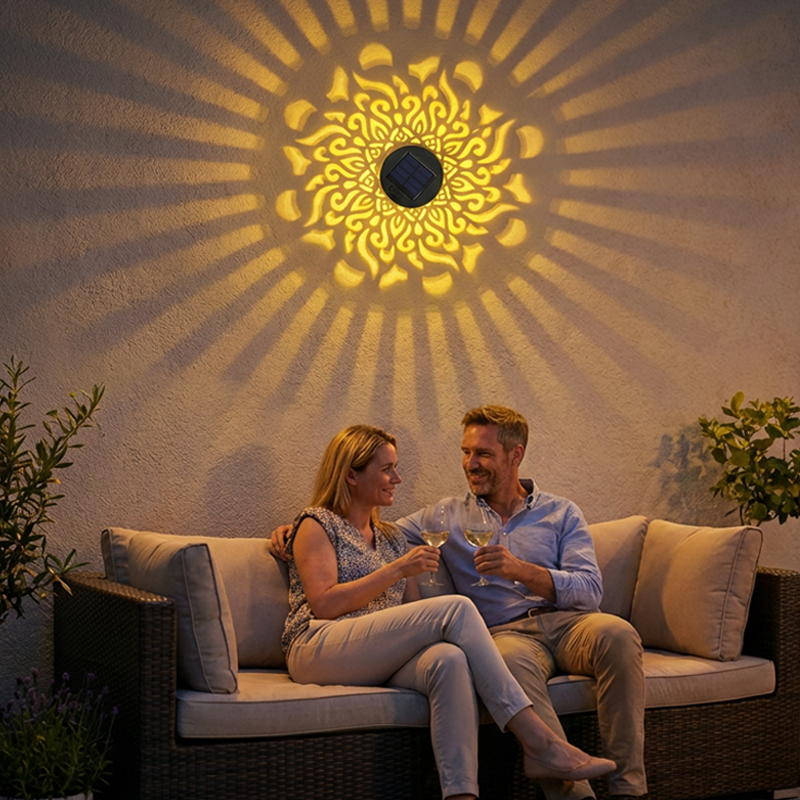 💡💓Surprise Price: Only £7.99!!🔥Solar-Powered Mandala Projector Light🎁🏠