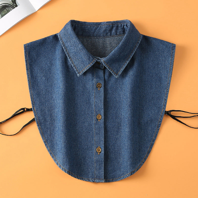 Detachable Denim Fake Collar for Women