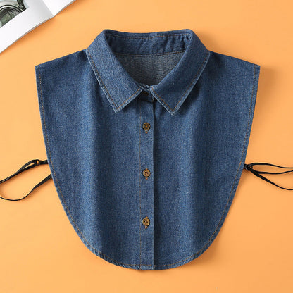 Detachable Denim Fake Collar for Women
