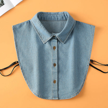 Detachable Denim Fake Collar for Women