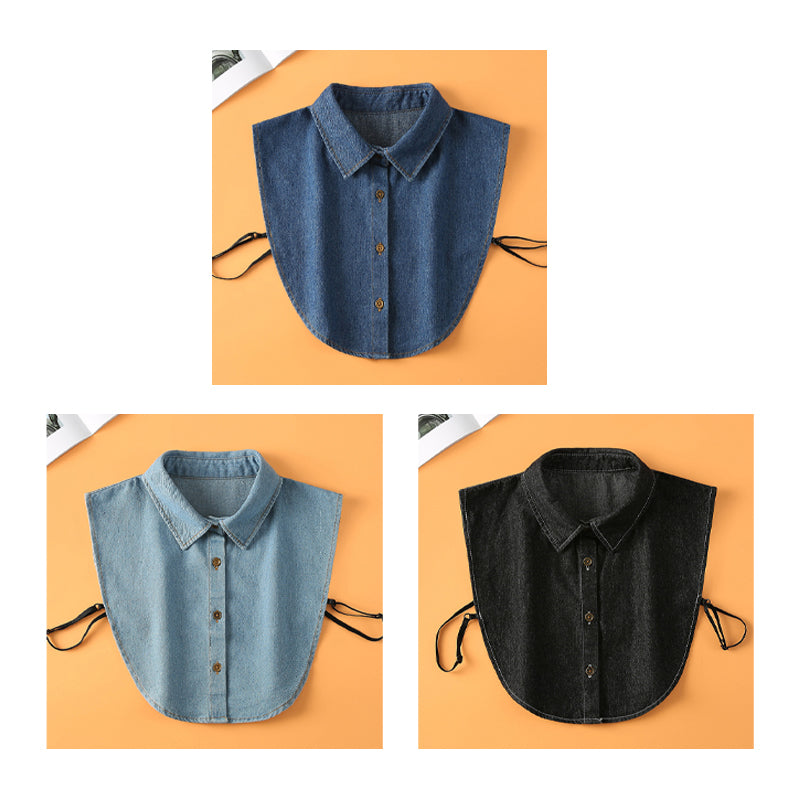 Detachable Denim Fake Collar for Women