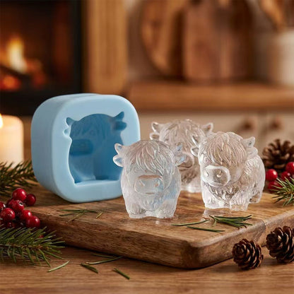 Highland Cow Silicone Ice Cube Mold Tray