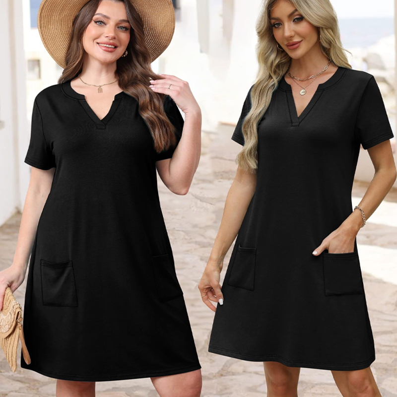 🔥LAST DAY SALE: ONLY ￡15.99!!💃Women's Elegant V-Neck Summer Vacation Dress
