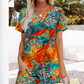🔥LAST DAY SALE: ONLY ￡15.99!!💃Women's Elegant V-Neck Summer Vacation Dress