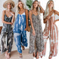 Women's Fashion Spaghetti Strap Printed Jumpsuit