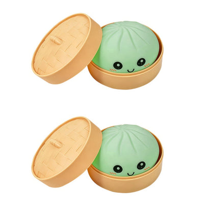 Cute Dumpling Squeeze Toy with Steamer