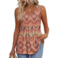 🌞HOT SALE 49% OFF👚Women's Print Flowy Sleeveless V Neck Peplum Tank Tops