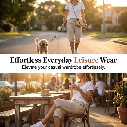 ⏳Time-Limited 60% OFF! 👖⏰Women’s Casual Cotton Linen Capris– Breathable, Comfortable & Effortlessly Chic 🌿✨