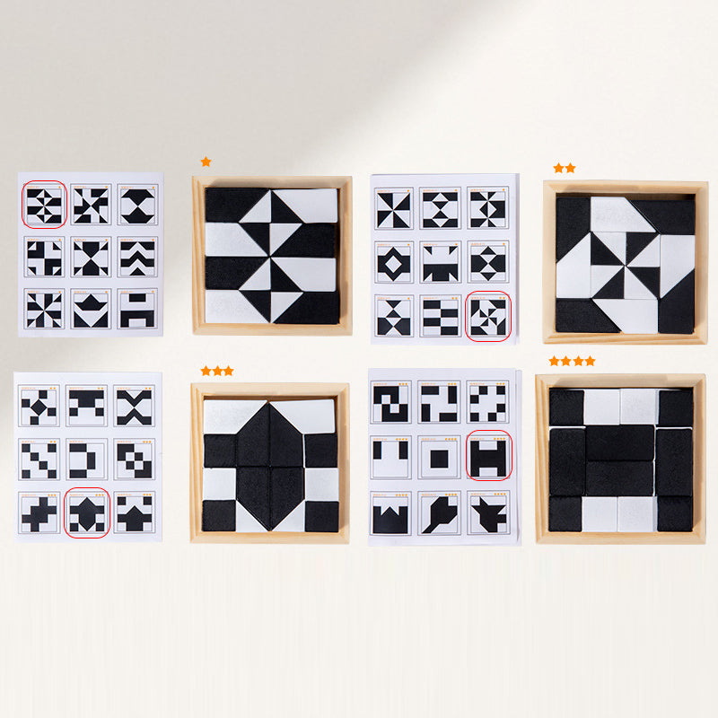 🔥2026 Hot  Sale🔥Creative Black & White Block Puzzles Set for Kids