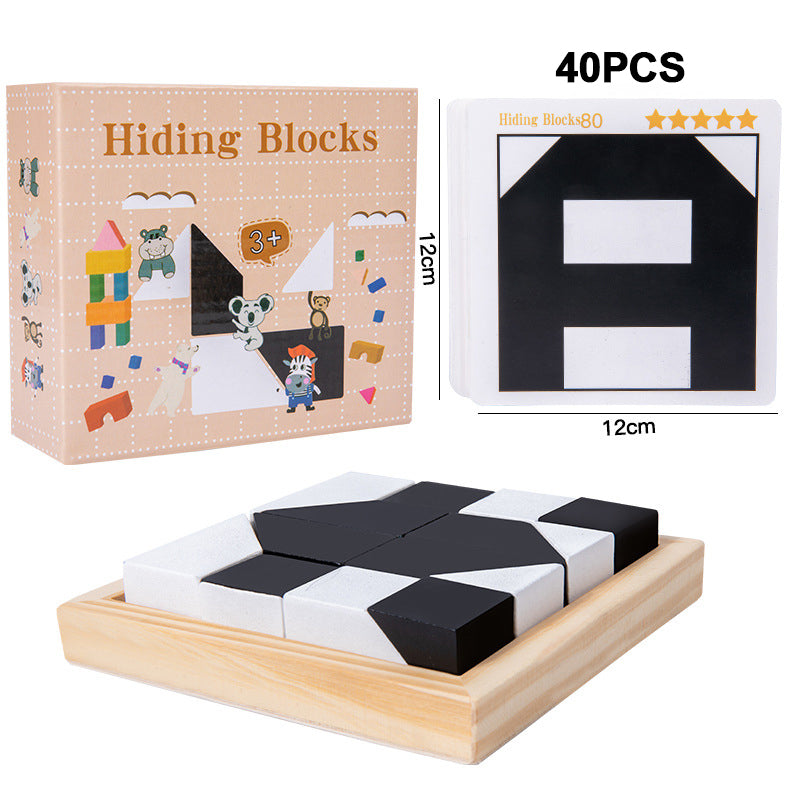 🔥2026 Hot  Sale🔥Creative Black & White Block Puzzles Set for Kids
