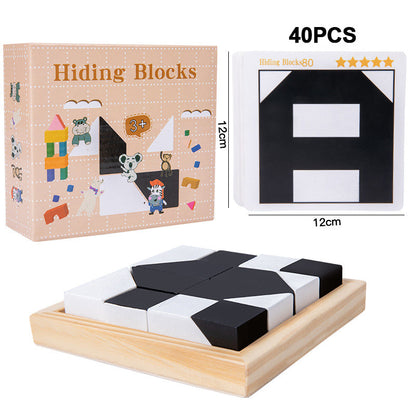 🔥2026 Hot  Sale🔥Creative Black & White Block Puzzles Set for Kids