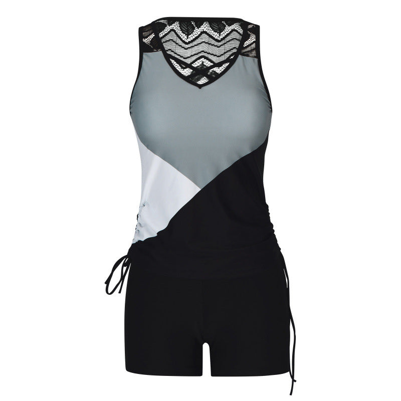 💗LAST DAY SALE 50% OFF- Miraclesuit Women's Tummy Control Tankini Set with Built-In Bra – Flattering Boho Swimwear with Shorts🔥GB