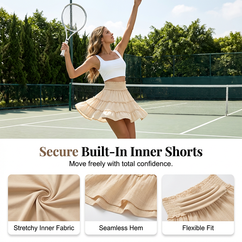 💃🏻 Limited Time Special Price ￡13.99!!🌞Women's High-Waisted Tiered Ruffle Mini Skirt