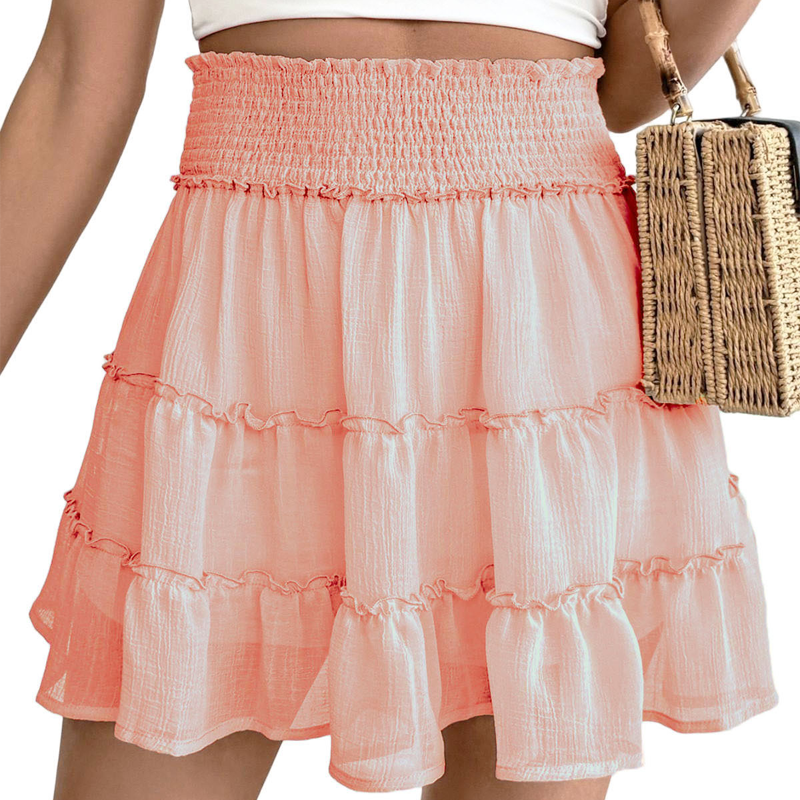 💃🏻 Limited Time Special Price ￡13.99!!🌞Women's High-Waisted Tiered Ruffle Mini Skirt
